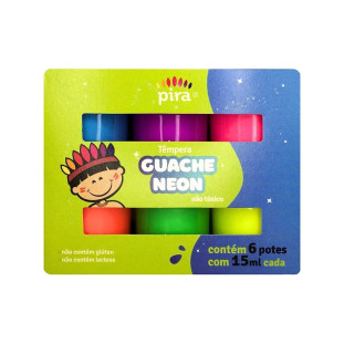Tinta-Guache-Escolar-Neon-com-6-cores-15-ml---Piratininga