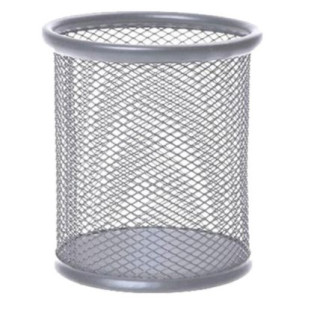 Porta-Caneta-Redondo-Metal-Prata