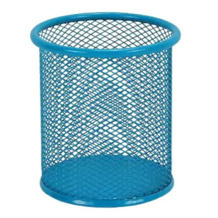 Porta-Caneta-Redondo-Metal-Azul-