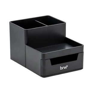 Oganizador-de-Mesa-com-Gaveta-Preto
