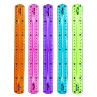 REGUA-FLEXIVEL-30-CM-CORES-SORTIDAS-CX/25-UND-LEO&AMP;LEO