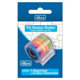 Tili-Notes-Roller-Com-5-Cores-+-Dispenser