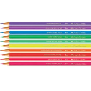 Lapis-de-Cor-Sextavado-EcoLapis-Neon-10-Cores---Faber-Castell