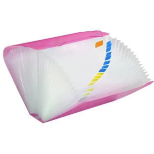 Pasta-Sanfonada-Plastica-A4-C/31-Divisorias-Rosa