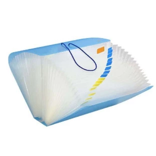 Pasta-Sanfonada-Plastica-Duplicata-C/31-Divisorias-Azul