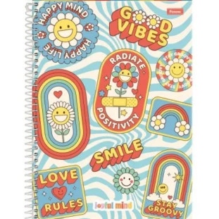 Caderno-Universitario-10-Materias-Joyful-Mind-160-Fls
