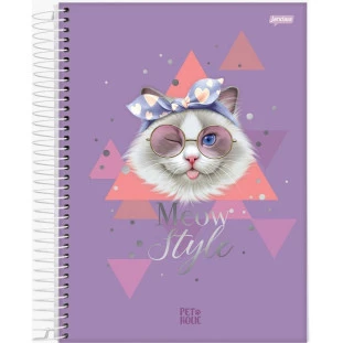 Caderno-Universitario-10-Materias-Pet-Holic-160-Fls-