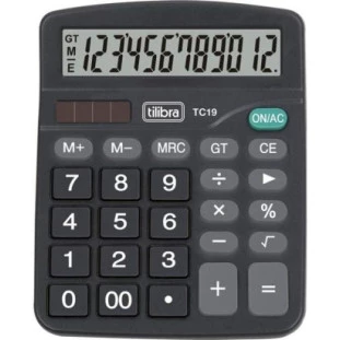 Calculadora-De-Mesa-Tilibra-TC19-Preta-12-Dig