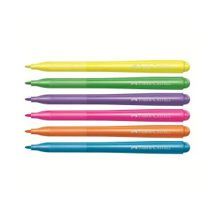 Canetinha-Faber-Castell-Vai-e-Vem-Neon-6-Cores