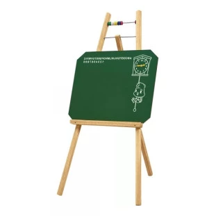 Cavalete-Com-Quadro-Infantil-Verde-Madeira