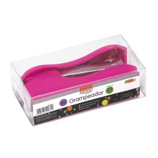Grampeador-Emborrachado-Rosa-13,3cm-P/20-Folhas
