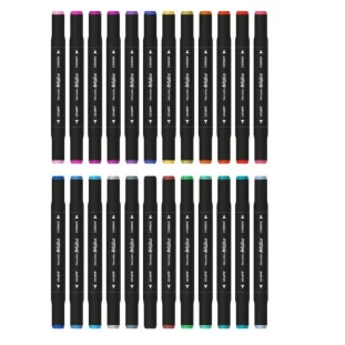 Marcador-Artistico-C/24-Cores-Dual-Tip-Leo&Leo