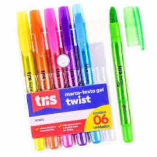 Marca-Texto-Tris-Gel-Twist-Com-6-Cores-