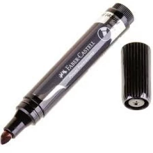 Pincel-Marcador-Permanente-Preto-Faber-Castell-Ponta-5-Milimetros