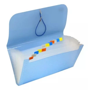 Pasta-Sanfonada-Plastica-Porta-Cheque-C/12-Divisorias-Azul