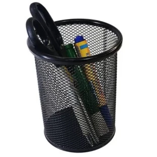 Porta-Caneta-Redondo-Metal-Preto-