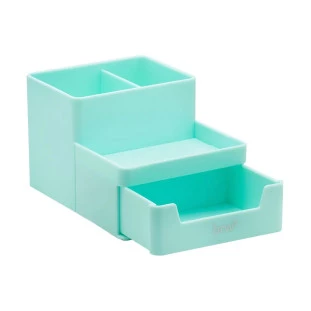 Oganizador-de-Mesa-com-Gaveta-Verde-Pastel