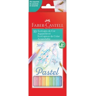 Lapis-de-Cor-Aquarelavel-EcoLapis-Pastel-10-Cores---Faber-Castell