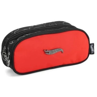 Estojo-Escolar-Luxcel-Hot-Wheels-2-Fechos-Vermelho