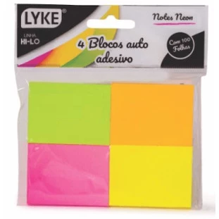 Bloco-Adesivo-Neon-Lyke-38mmx51mm-C/4-Und-C/-50-Fls