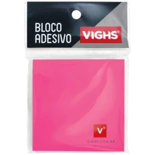 Bloco-Adesivo-Vighs-76X76-Transparente-Rosa-50FLS