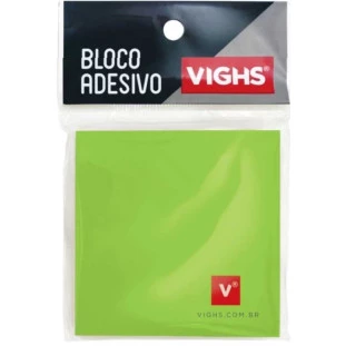 Bloco-Adesivo-Vighs-76X76-Verde-Neon-100FLS