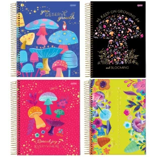 Caderno-Espiral-Universitario-Bloom-10-Materias-160-Folhas-