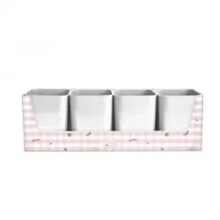 Porta-Objeto-Pequeno-Rosa-com-4-Porta-Objetos-Branco