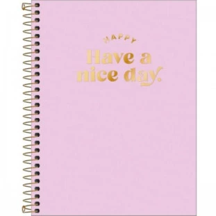 Caderno-Colegial-1-Materia-Happy-Rosa-80-Fls