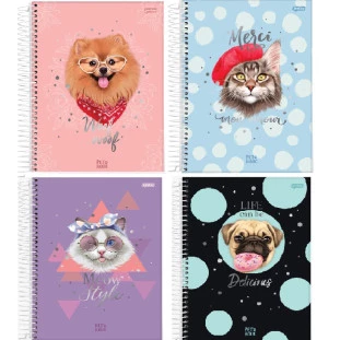 Caderno-Universitario-15-Materias-240-folhas-Pet-Holic