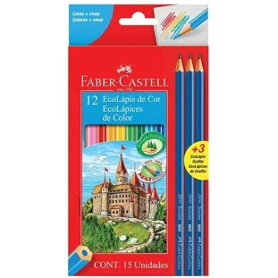 Lapis-de-Cor-Faber-Castell-12-Cores-com-3-Lapis-Preto-