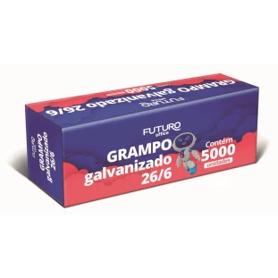 Grampo-26/6-Futuro-Office-Com-5000-Unidades-Galvanizado