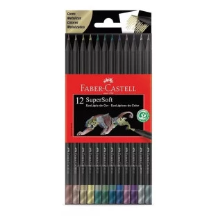 Lapis-De-Cor-Faber-Castell-SuperSoft-12-Cores-Metalicas