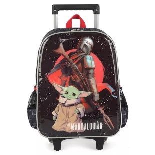 Mochila-Escolar-com-Carrinho-Mandalorin-Vermelho-