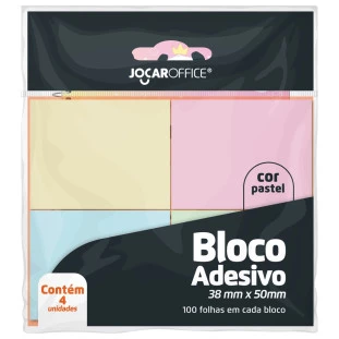 Bloco-Adesivo-Pastel-38mmX50mm-C/4-Blocos-100F-Jocar