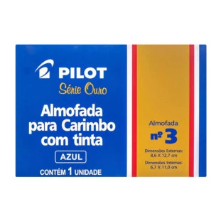 Almofada-Carimbo-N3-Pilot-Vermelha
