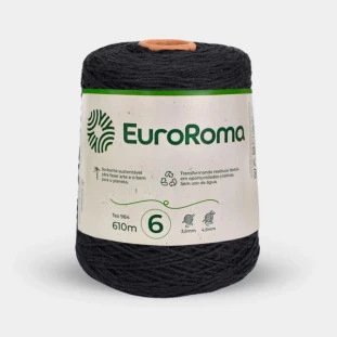 Euroroma-Barbante-4/6-610M-600G-Preto-