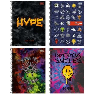 Caderno-Universitario-10-Materias-Hype-160-Fls