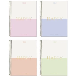 Caderno-Universitario-10-Materias-Happy-160-Fls