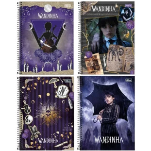 Caderno-Universitario-1-Materia-Wandinha-80-Fls