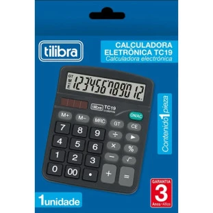 Calculadora-De-Mesa-Tilibra-TC19-Preta-12-Dig