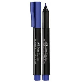 Caneta-Retroprojetor-Faber-1.0-Azul