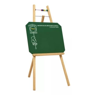 Cavalete-Com-Quadro-Infantil-Verde-Madeira