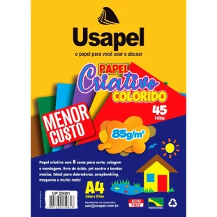 Papel-Criativo-A4-8-Cores-85G/M2-45FL-210X297MM