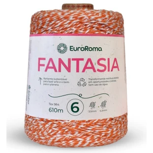 Barbante-Euroroma-Branco/Laranja-Fantasia-4/6-600g-610m-