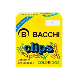 Clips-1/0-Bacchi-Colorido-100-Unidades