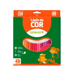 Lapis-De-Cor-Leo&Leo-48-Cores-Sextavado-Resina