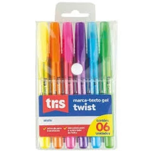 Marca-Texto-Tris-Gel-Twist-Com-6-Cores-