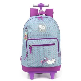 Mochila-Com-Carrinho-Verde/Roxa-Up4you