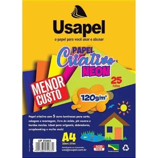 Papel-Criativo-A4-Neon-Cores-120G/M2-25FL-210X297MM